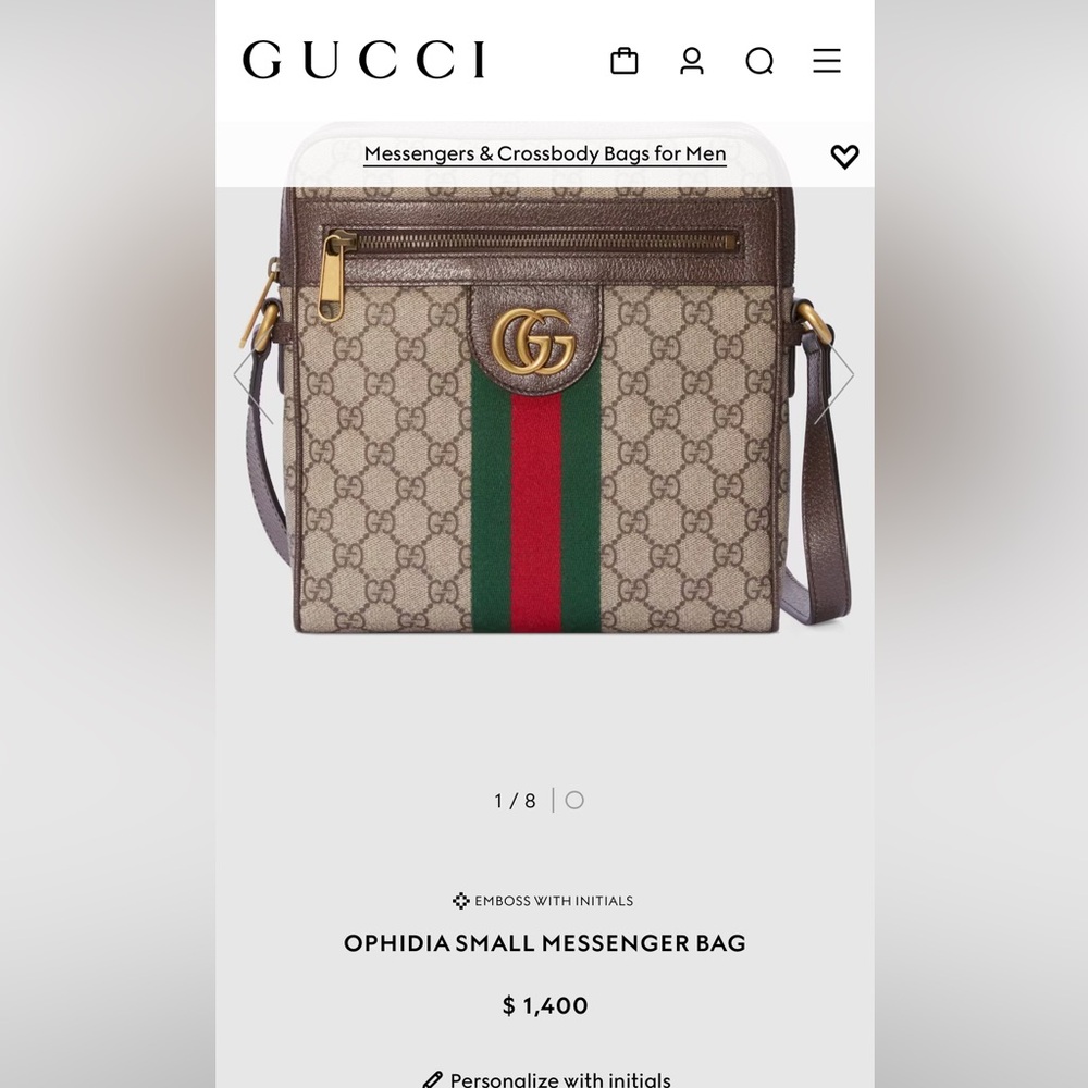 Authentic Gucci Crossbody Bag! ❤️💚🤎